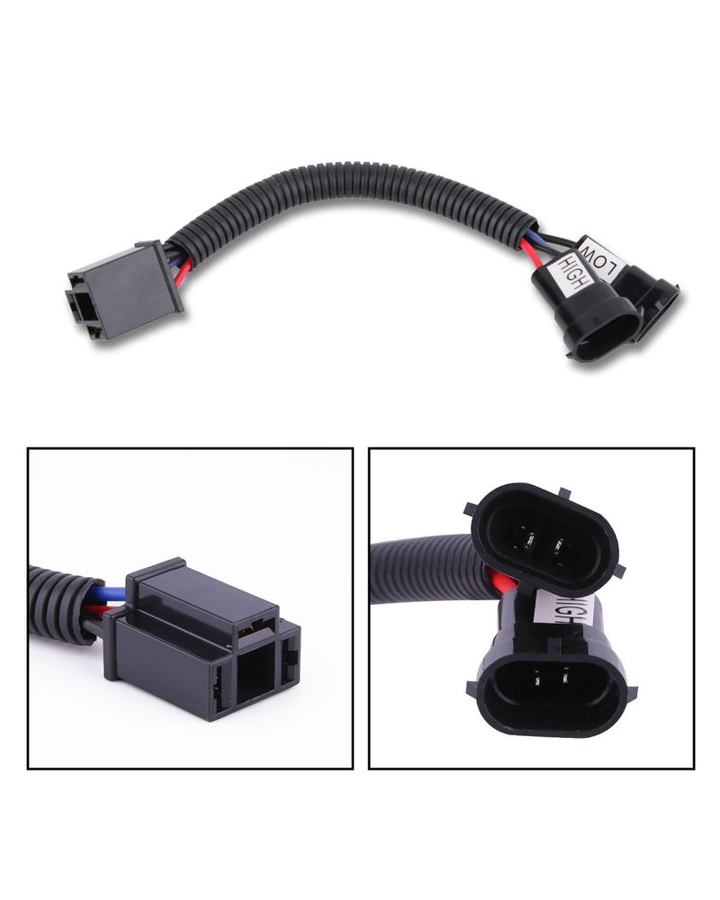BICYACO H4 to H9/H11 Wire Harness Adapter Compatible with Motorcycle 2014 2015 2016 2017 2018 Street Glide Special Road King/Road King Special,H4 Splitter Harness for Dual Beam Headlights - Image 2
